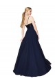 Sleeveless Spaghetti Straps Soft Chiffon & Sequin A-Line Semi Formal Evening Dress Online