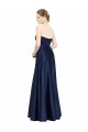Sleeveless Sweetheart Low Back Stretch Satin A-Line Black Tie Evening Gown Online