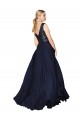 Sleeveless V-Neck V-Back Soft Chiffon & Sequin A-Line Semi Formal Evening Dress Online
