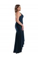Sleeveless Spaghetti Straps Silky Satin Mermaid High Low Plus Size Evening Dress Online