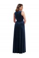 Sleeveless V-Neck Stretch Velvet Sheath Plus Size Formal Evening Dress Online