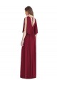 Sleeveless V-Neck Tie Back Soft Chiffon Trumpet Semi Formal Evening Dress Online