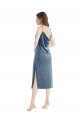 Sleeveless One Shoulder Stretch Velvet Sheath Semi Formal Evening Dress Online