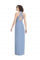 Sleeveless Halter Neck Open Back Soft Chiffon Trumpet Formal Evening Dress Online
