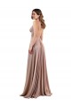 Sleeveless V-Neck Low Back Spandex A-Line Black Tie Evening Dress Online