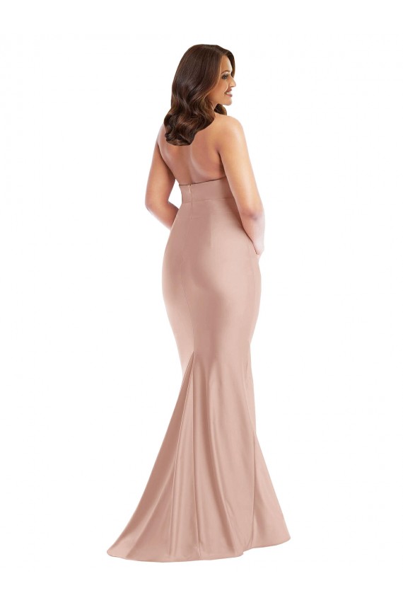 Sleeveless Halter Neck Open Back Silky Satin Mermaid Plus Size Formal Evening Dress Online