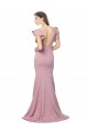 Flutter Sleeves Round Neck Low Back Stretch Crepe Mermaid Formal Evening Dress Online