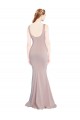 Cap Sleeves Scoop Neck Stretch Crepe Mermaid Formal Evening Dress Online