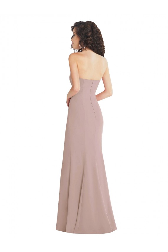 Sleeveless Dusty Pink Sweetheart Stretch Crepe Mermaid Formal Dress Online