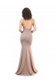 Sleeveless V-Neck Low Back Stretch Crepe Mermaid Black Tie Evening Dress Online