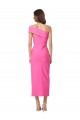 Sleeveless One Shoulder Stretch Crepe Sheath Evening Dress Online