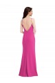 Sleeveless Halter Neck Open Back Stretch Crepe Trumpet Formal Evening Dress Online