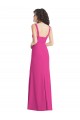 Sleeveless Square Neck Low Back Stretch Crepe Trumpet Semi Formal Evening Dress Online