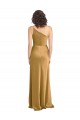 Sleeveless One Shoulder Stretch Satin A-Line Formal Evening Dress Online