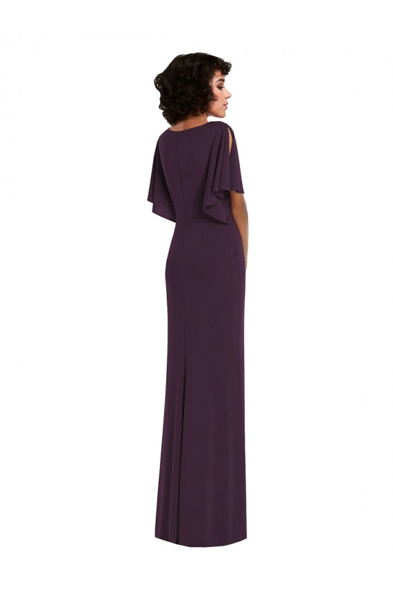 Split Sleeves V-Neck Spandex Sheath Formal Evening Dress Online