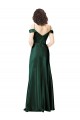 Sleeveless Off the Shoulder V-Back Stretch Satin A-Line Formal Evening Dress Online