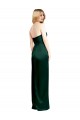 Sleeveless Hunter Scoop Neck Stretch Satin A-Line Formal Evening Dress Online