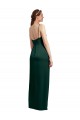 Sleeveless Spaghetti Straps Low Back Stretch Satin Column Formal Evening Dress Online