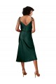 Sleeveless Cowl Neck Stretch Satin Sheath Black Tie Evening Dress Online