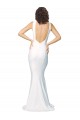 Sleeveless High Neck Low Back Stretch Crepe Sheath Formal Evening Dress Online