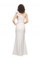 Sleeveless Ivory One Shoulder Stretch Crepe Sheath Formal Evening Gown Online