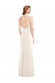 Sleeveless Halter Neck Low Back Stretch Crepe Trumpet Semi Formal Evening Dress Online