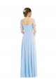 Sleeveless Off the Shoulder Soft Chiffon A-Line Formal Evening Dress Online