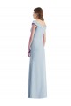 Sleeveless Off the Shoulder Stretch Crepe A-Line Black Tie Evening Dress Online