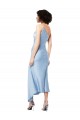 Sleeveless Light Sky Blue One Shoulder Silky Satin A-Line Formal Evening Dress Online