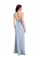 Sleeveless Halter Neck Criss Cross Open Back Stretch Crepe Sheath Formal Evening Dress Online