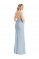 Sleeveless Halter Neck Open Back Stretch Crepe Trumpet Evening Dress Online