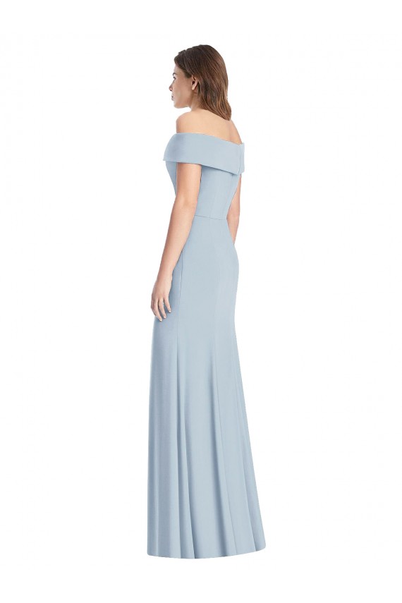 Sleeveless Off the Shoulder Stretch Crepe Trumpet Formal Dress Online
