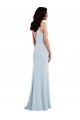 Sleeveless Spaghetti Straps V-Back Stretch Crepe Trumpet Formal Dress Online