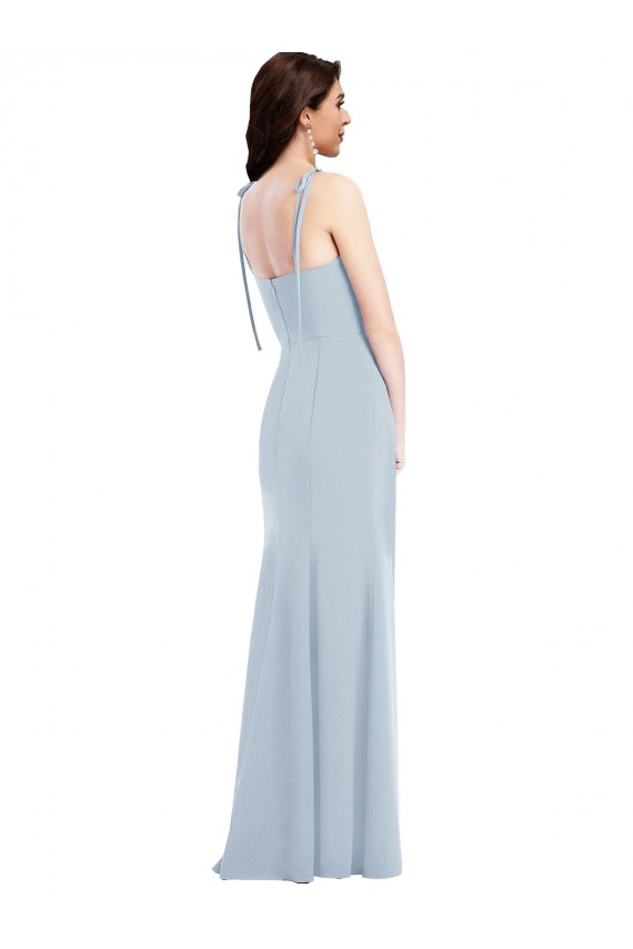 Sleeveless Strapless Low Back Stretch Crepe Trumpet Evening Dress Online