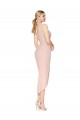 Sleeveless Spaghetti Straps V-Back Stretch Crepe Mermaid High Low Evening Dress Online