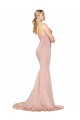 Sleeveless Mauve Sweetheart Low Back Stretch Crepe Mermaid Formal Dress Online
