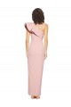 Sleeveless Mauve One Shoulder Stretch Crepe Sheath Formal Evening Dress Online