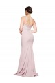 Sleeveless Mauve Strapless Low Back Stretch Crepe Sheath Formal Evening Dress Online