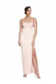 Sleeveless Cowl Neck Low Back Stretch Satin Mermaid Formal Evening Dress Online