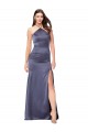 Sleeveless Halter Neck Low Back Silky Satin Mermaid Formal Evening Dress Online