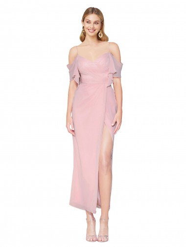 Cold Shoulder Off the Shoulder Soft Chiffon Mermaid Formal Evening Dress Online