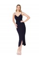 Sleeveless Spaghetti Straps V-Back Stretch Crepe Mermaid Formal Dress Online