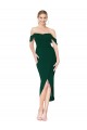 Sleeveless Off the Shoulder Stretch Crepe Mermaid High Low Evening Dress Online