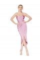 Sleeveless Spaghetti Straps Stretch Crepe Mermaid High Low Evening Dress Online