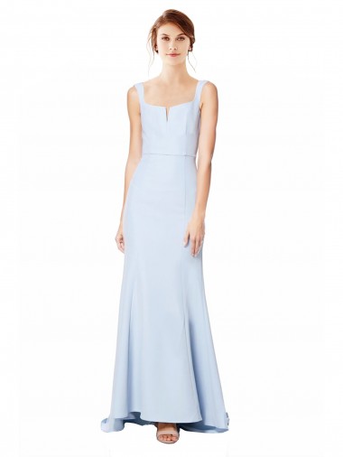 Sleeveless Spaghetti Straps Stretch Crepe Mermaid Formal Dress Online