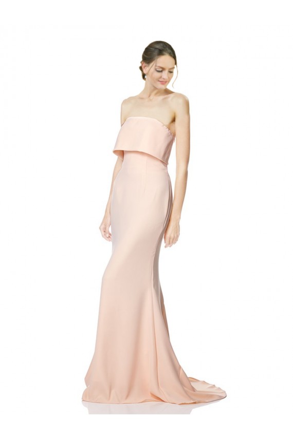 Sleeveless Strapless Stretch Crepe Mermaid Black Tie Evening Dress Online