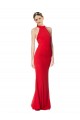 Sleeveless Halter Neck Stretch Crepe Mermaid Evening Dress Online