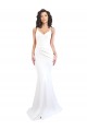 Sleeveless Spaghetti Straps Low Back Stretch Crepe Mermaid Black Tie Evening Dress Online