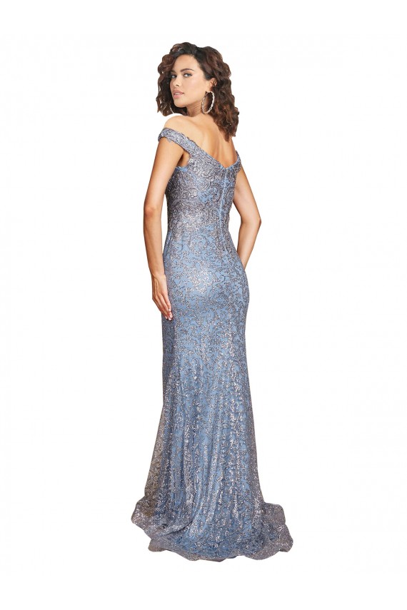 Sleeveless Off the Shoulder Sequin Mermaid Formal Dress Online
