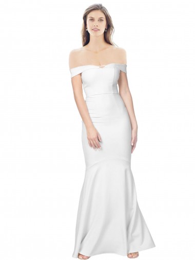 Sleeveless Off the Shoulder Low Back Stretch Crepe Mermaid Formal Dress Online